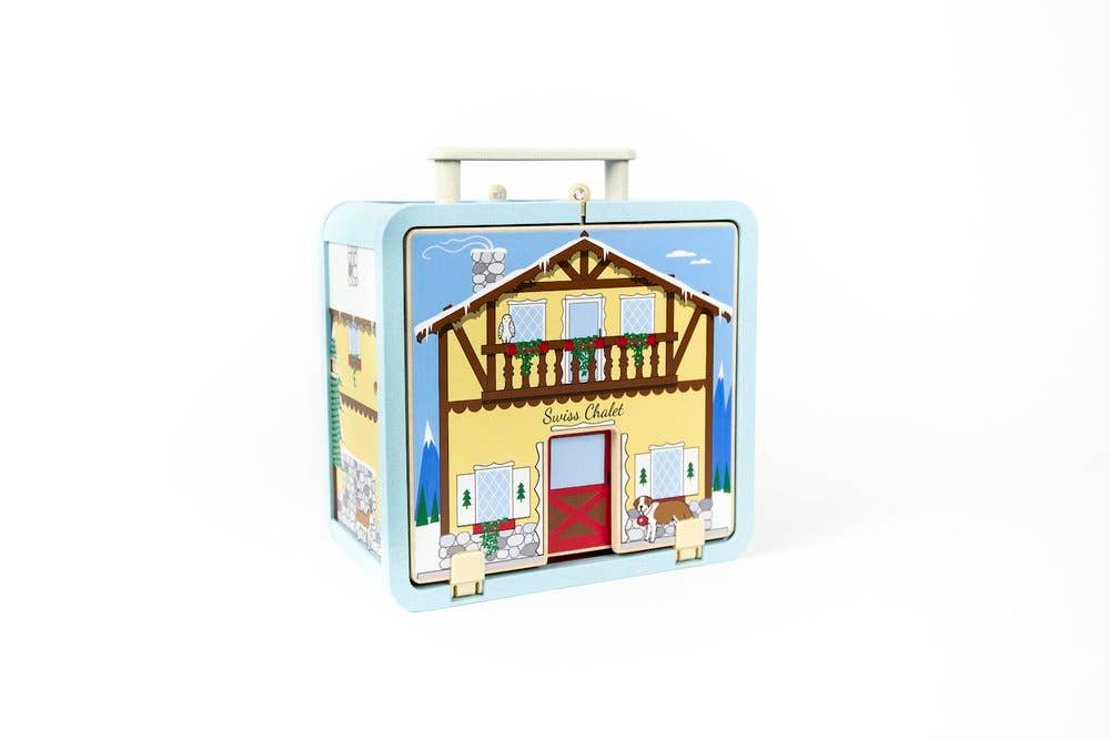 Jack Rabbit Creations - Suitcase Series: Ski Chalet