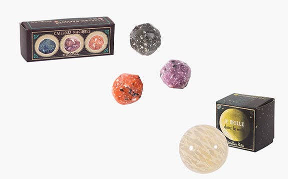 Speedy Monkey - Display box of 12 boxes with each 3 asstd Bouncing Balls - Recreational Toy - Moulin Roty