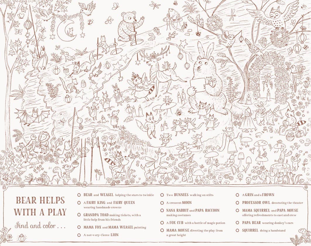 Abrams - Brown Bear Wood: A Search-and-Find Coloring Book: Over 100