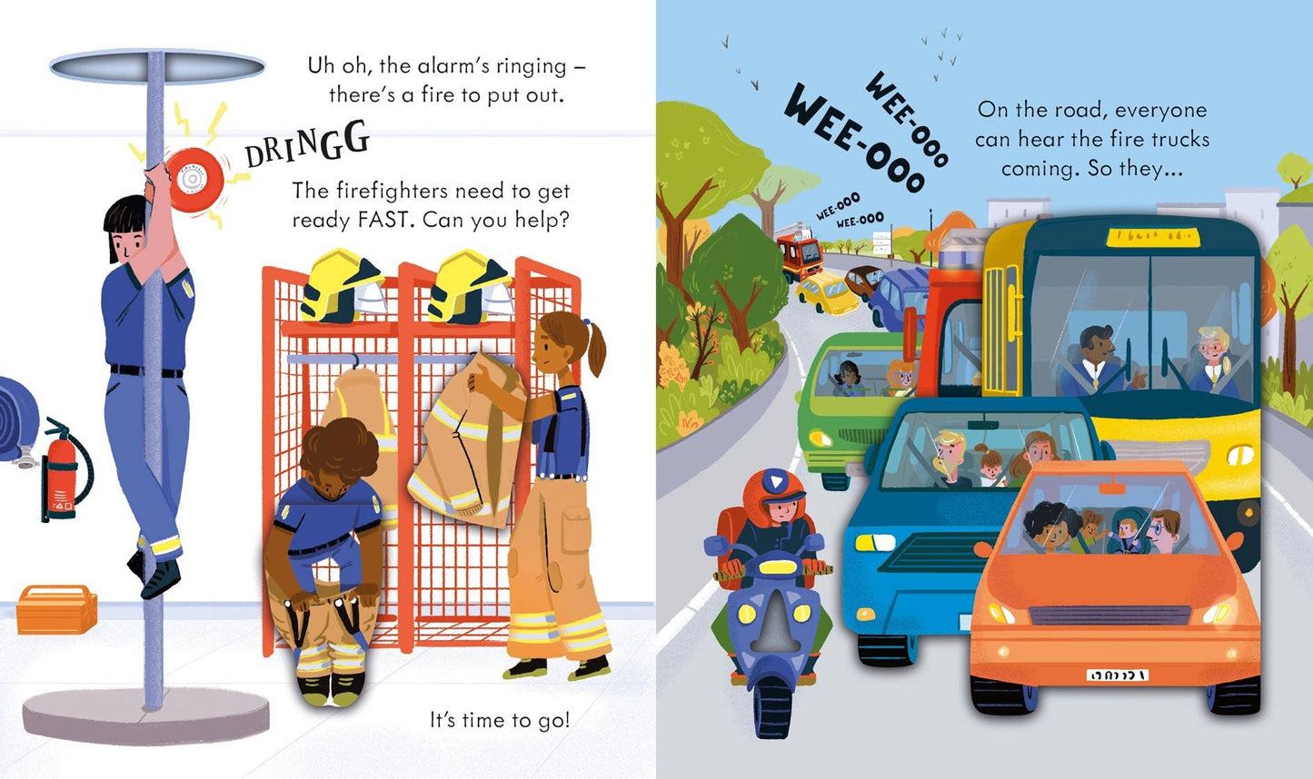 HarperCollins - Peek Inside How a Fire Truck Works : Usborne