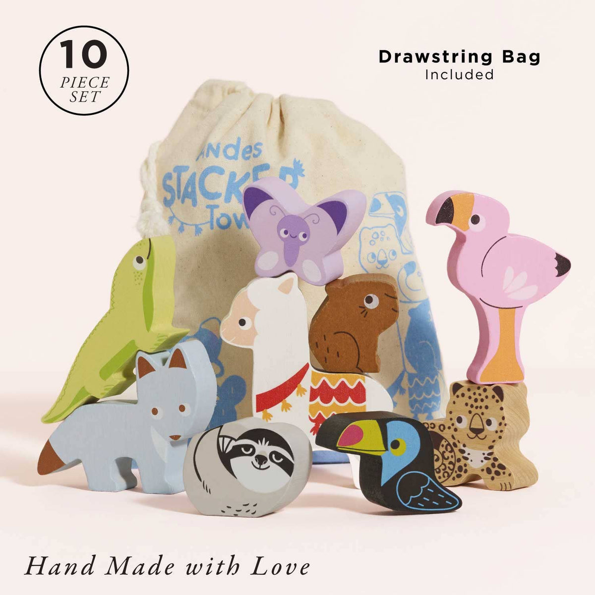 Le Toy Van, Inc. - Andes Stacking Animals & Bag