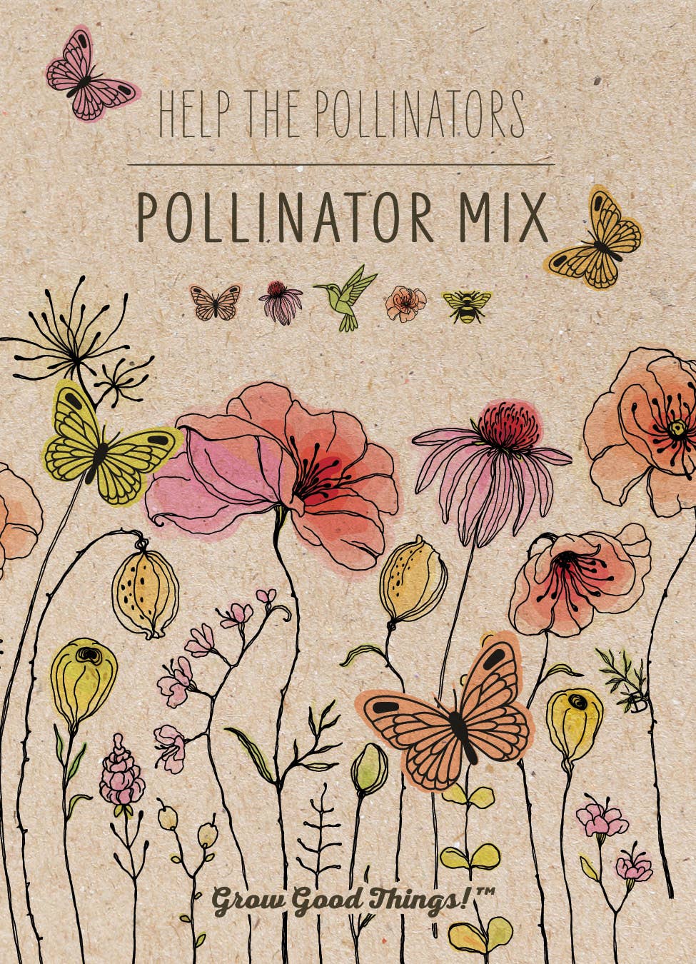 Bentley Seed Co. - Pollinator Butterfly - Wildflower Mix Seed Packets