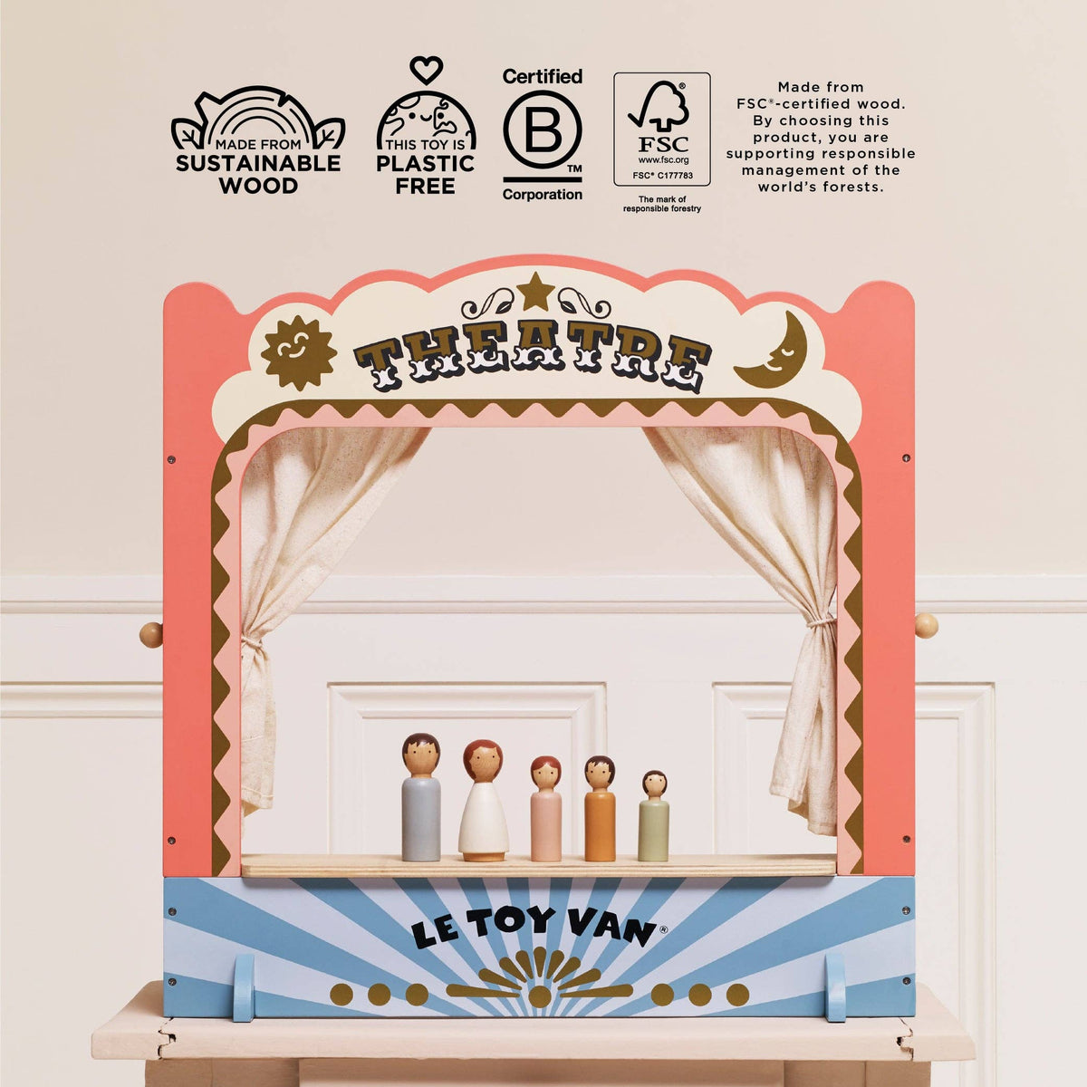 Le Toy Van, Inc. - Tabletop Puppet Wooden Theatre