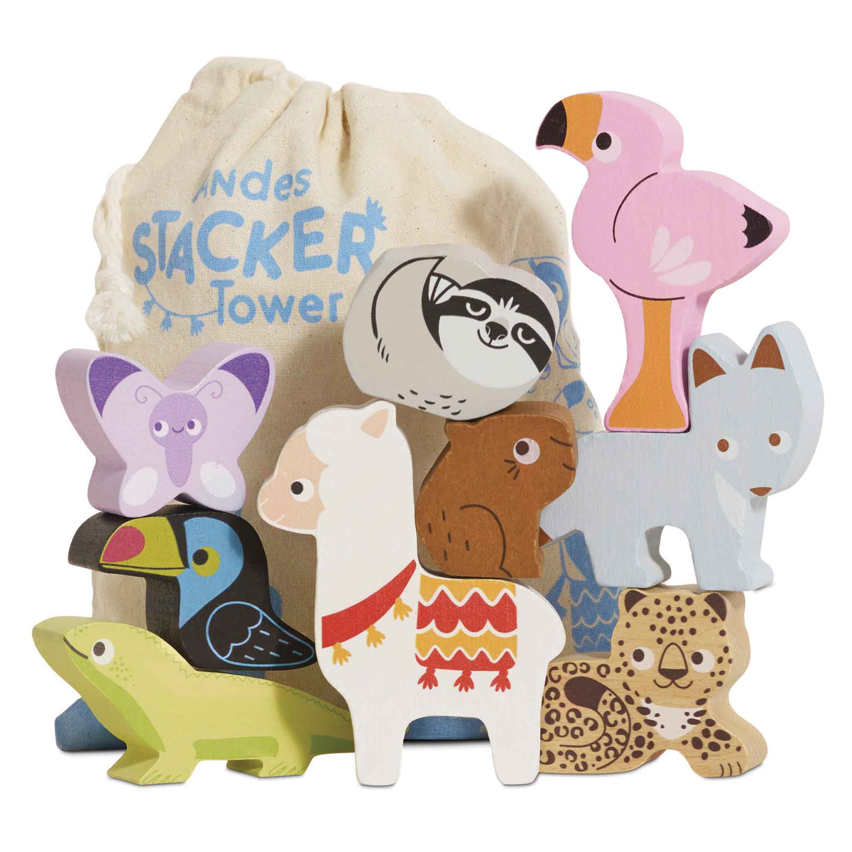 Le Toy Van, Inc. - Andes Stacking Animals & Bag