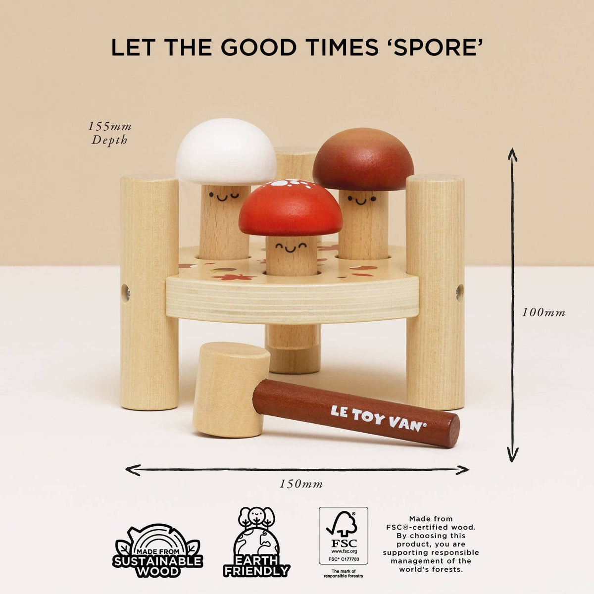 Le Toy Van, Inc. - Woodland Mushroom Hammer Game