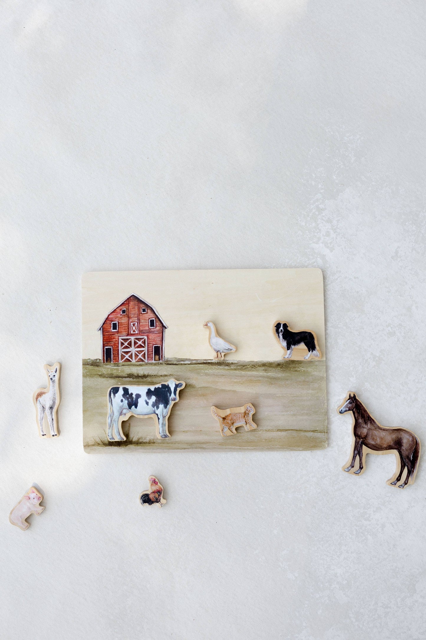Paige Tate & Co. - Farm Animals Wooden Puzzle: A Tabitha Paige Puzzle