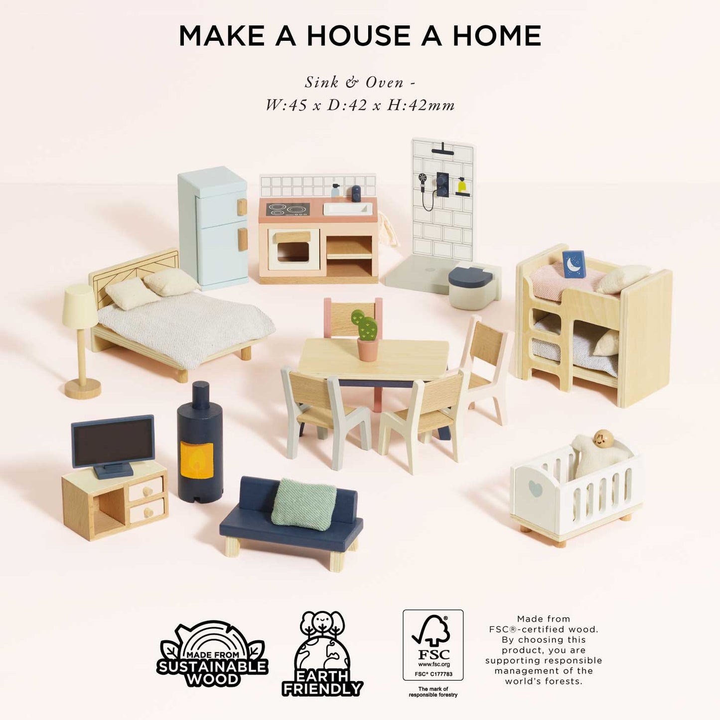 Le Toy Van, Inc. - Complete Dolls House Furniture Set