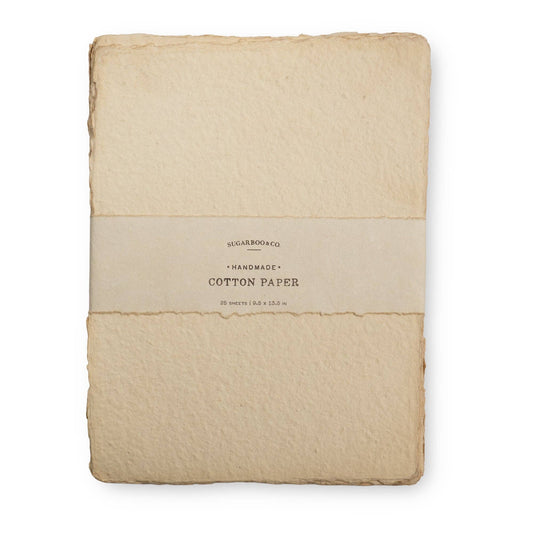 Sugarboo & Co - 10"x13" Handmade Cotton Paper Bundle - Flax
