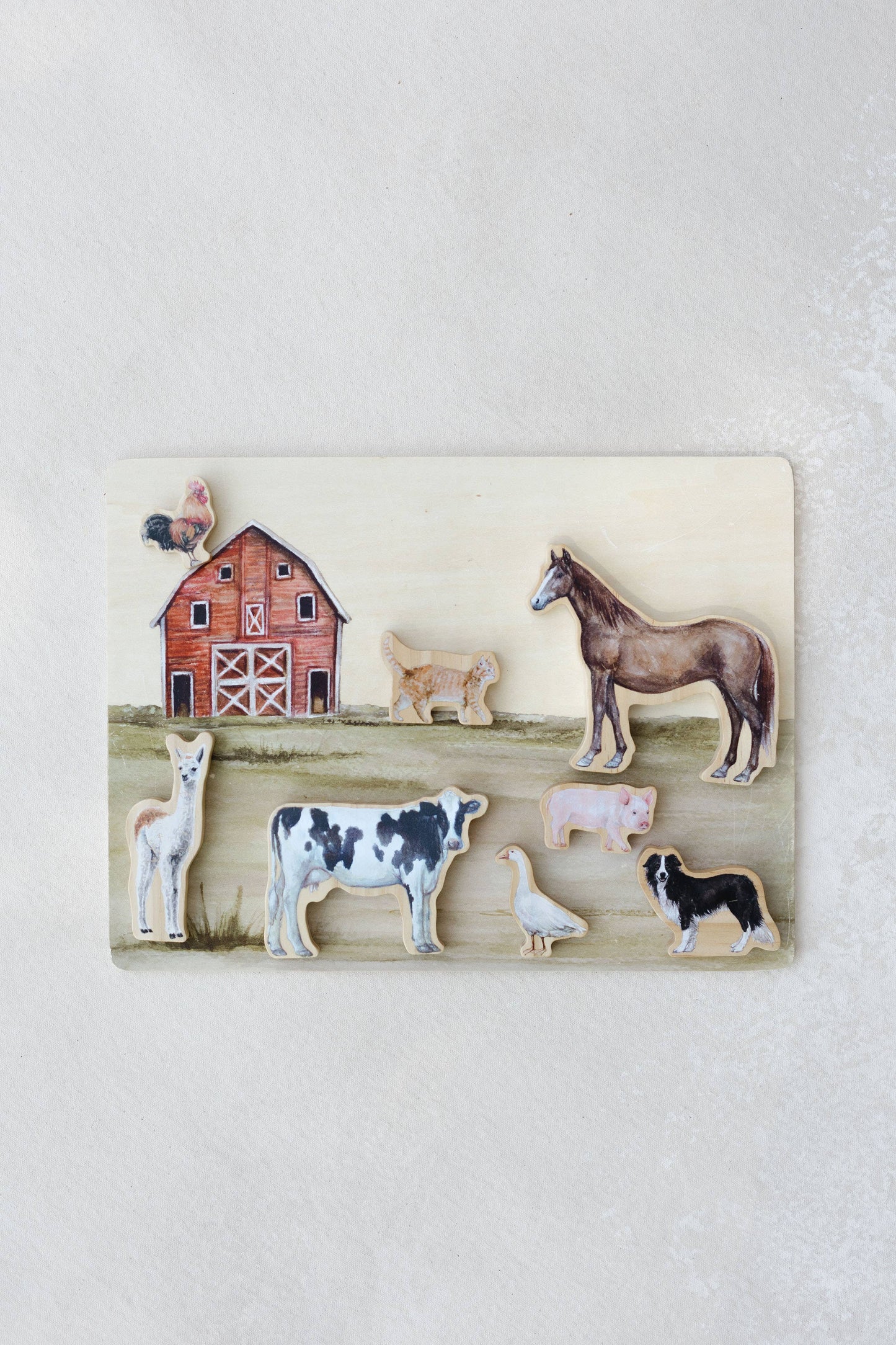 Paige Tate & Co. - Farm Animals Wooden Puzzle: A Tabitha Paige Puzzle