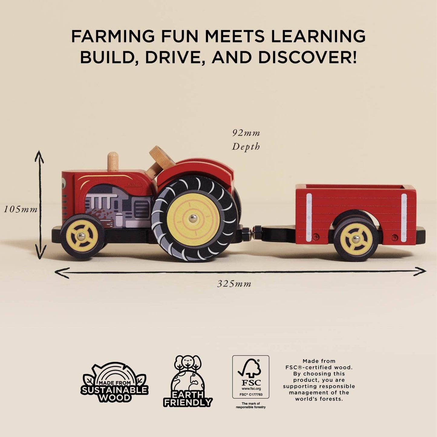 Le Toy Van, Inc. - Farmyard Tractor & Trailer