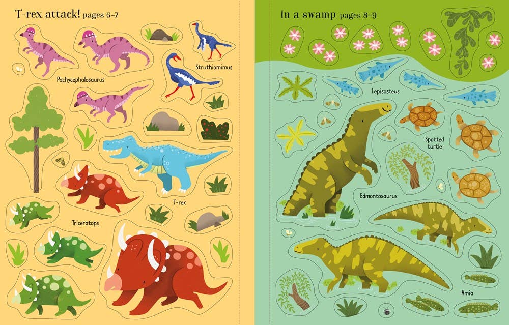 HarperCollins - First Sticker Book Dinosaurs : Usborne