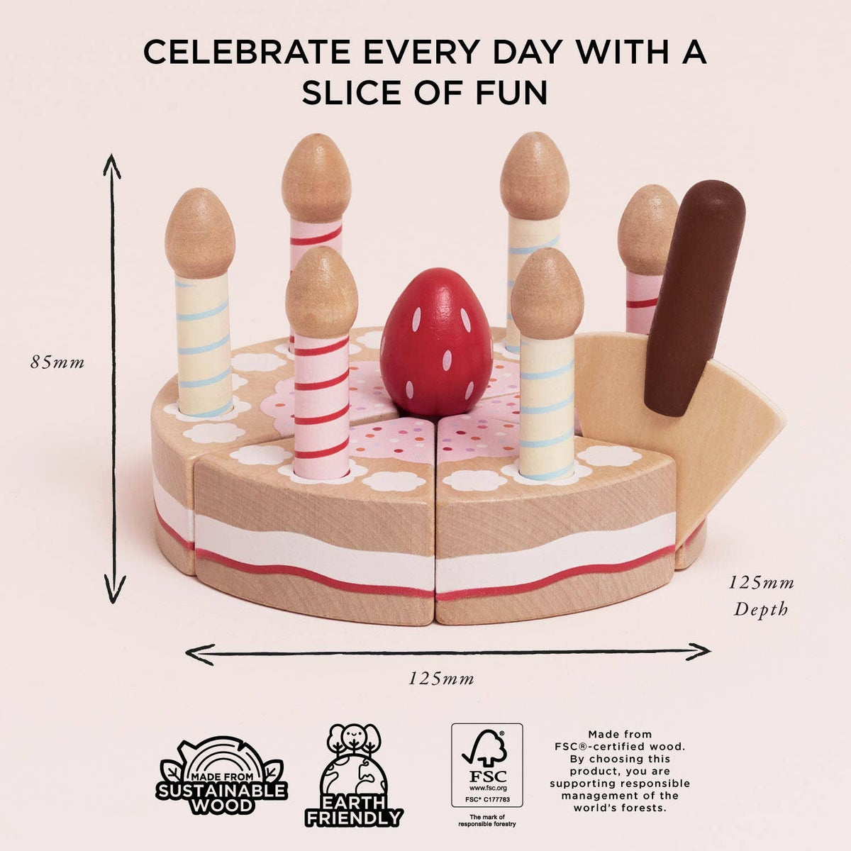 Le Toy Van, Inc. - Sliceable Birthday Cake & Candles