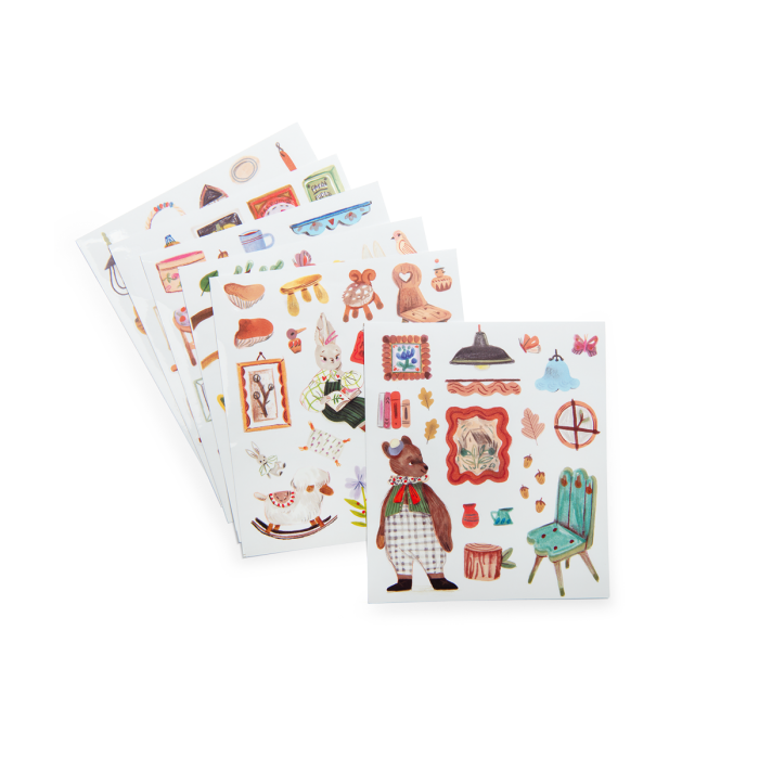Speedy Monkey - Coloring books (20 pages) w/150 stickers - The Minouchkas (Pack of 6)