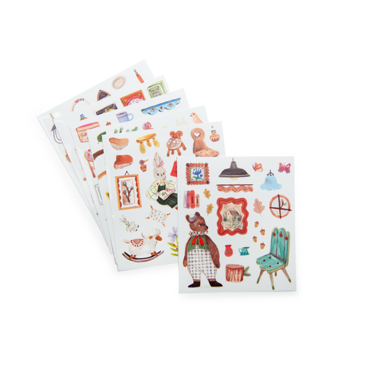 Speedy Monkey - Coloring books (20 pages) w/150 stickers - The Minouchkas (Pack of 6)