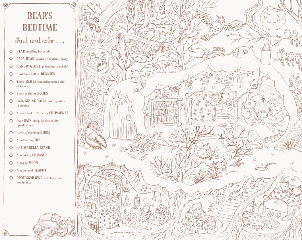 Abrams - Brown Bear Wood: A Search-and-Find Coloring Book: Over 100