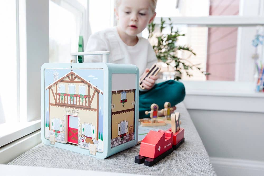 Jack Rabbit Creations - Suitcase Series: Ski Chalet