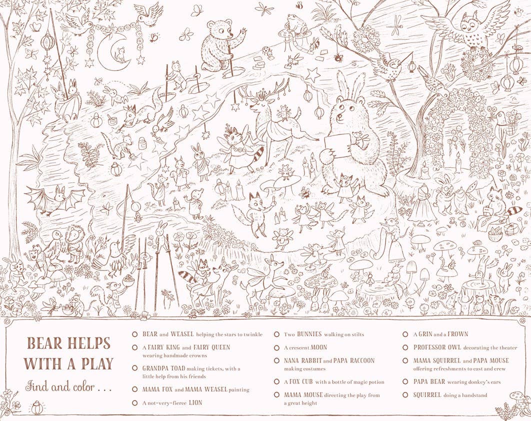 Abrams - Brown Bear Wood: A Search-and-Find Coloring Book: Over 100