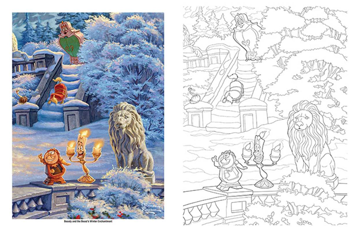 Simon & Schuster - Disney Dreams Collection Thomas Kinkade Studios Disney Princess Coloring Book by Thomas Kinkade