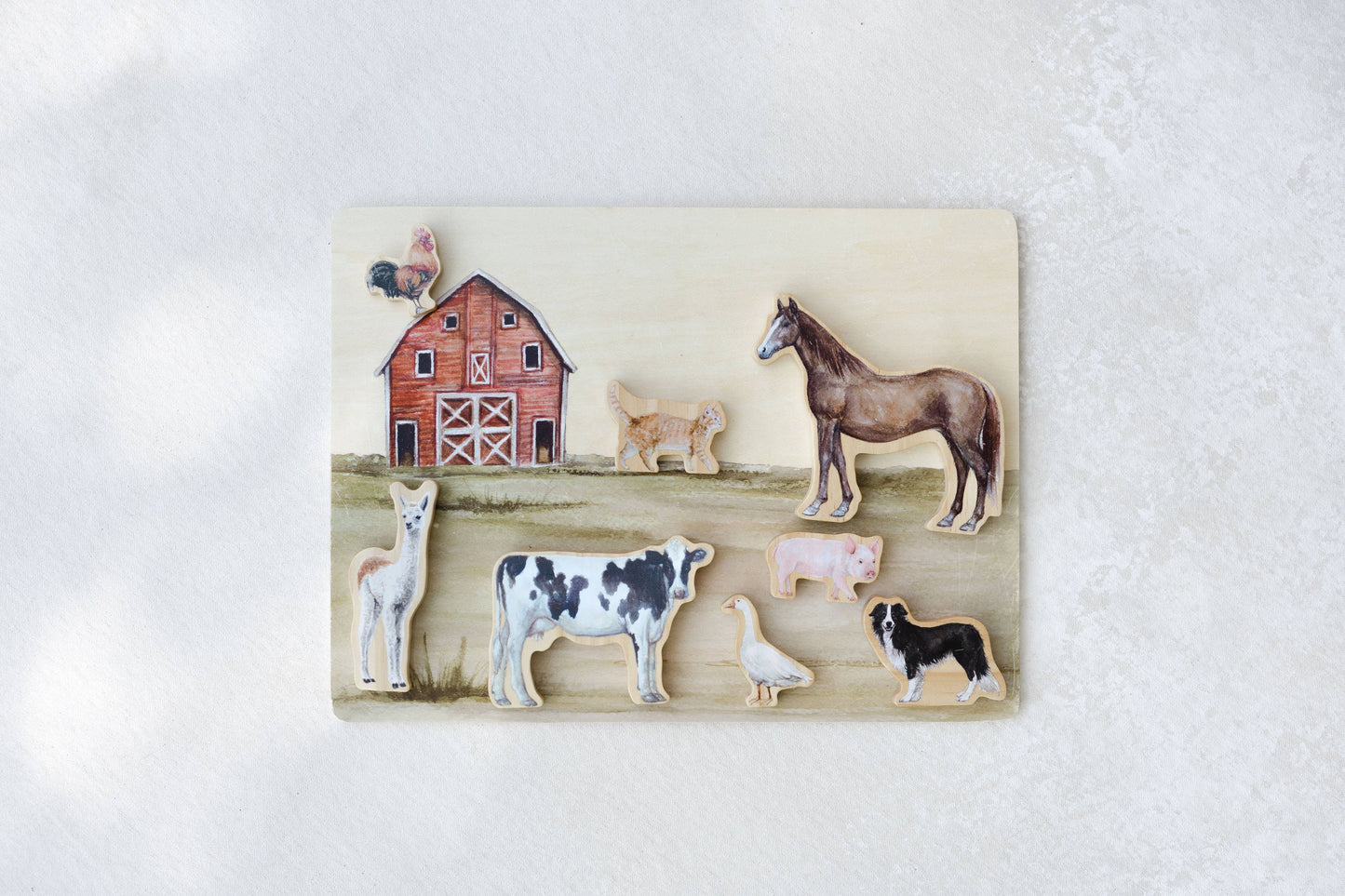 Paige Tate & Co. - Farm Animals Wooden Puzzle: A Tabitha Paige Puzzle