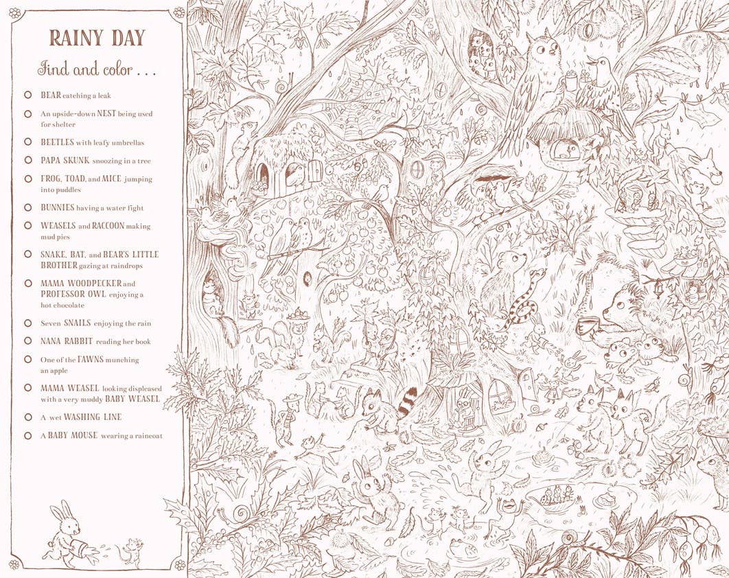 Abrams - Brown Bear Wood: A Search-and-Find Coloring Book: Over 100