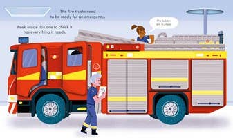 HarperCollins - Peek Inside How a Fire Truck Works : Usborne