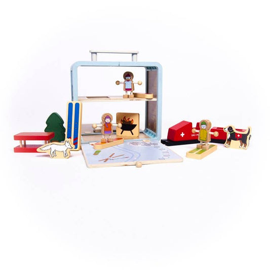 Jack Rabbit Creations - Suitcase Series: Ski Chalet