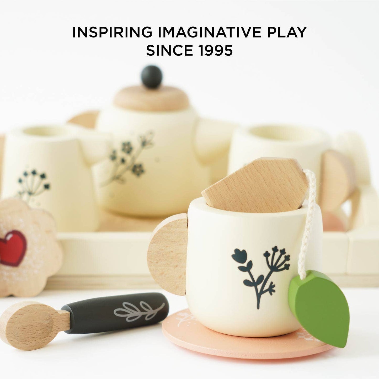 Eco-Friendly Wooden Tea Set & Tray