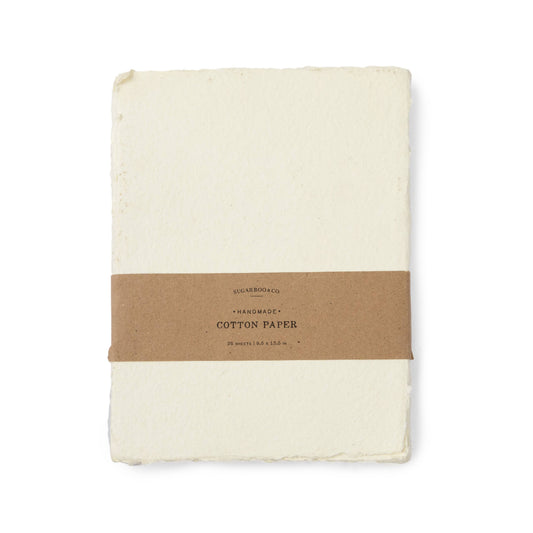 Sugarboo & Co - 10"x13" Handmade Cotton Paper Bundle - Cream