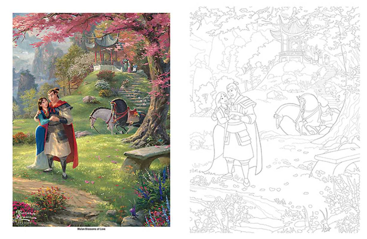 Simon & Schuster - Disney Dreams Collection Thomas Kinkade Studios Disney Princess Coloring Book by Thomas Kinkade
