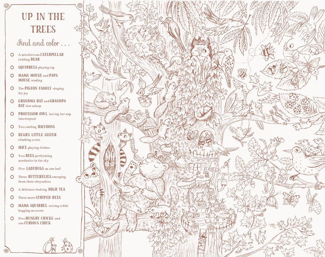 Abrams - Brown Bear Wood: A Search-and-Find Coloring Book: Over 100